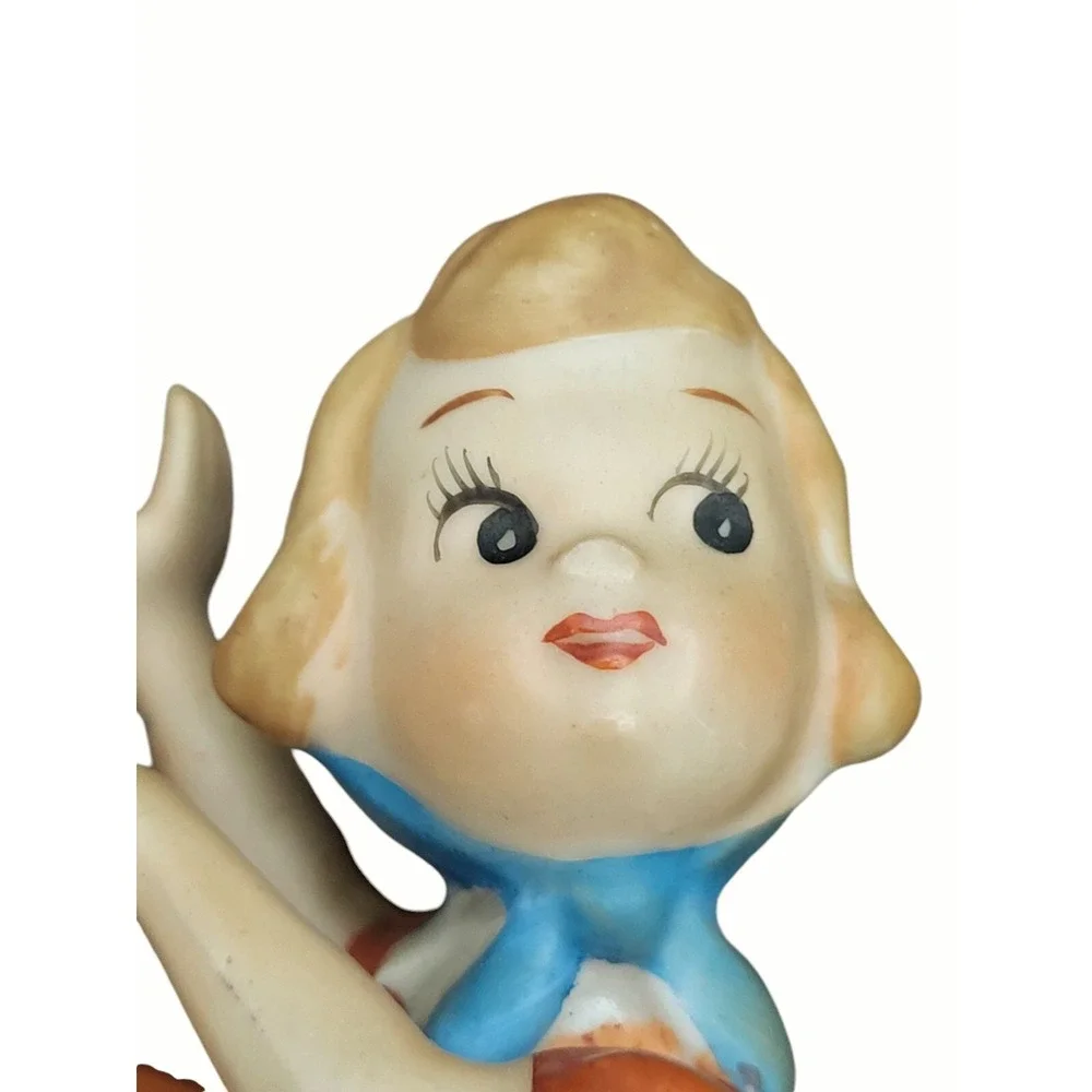 Vintage L&M Lipper & Mann Boy Girl Figure Sconce Wall Pocket Pair Japan 1956‎